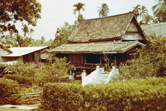 Framed Print : Historic traditional architecture Malay house