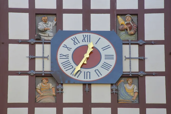 Framed Print : Historic Tubingen Gate built in 1330 with half-timbering