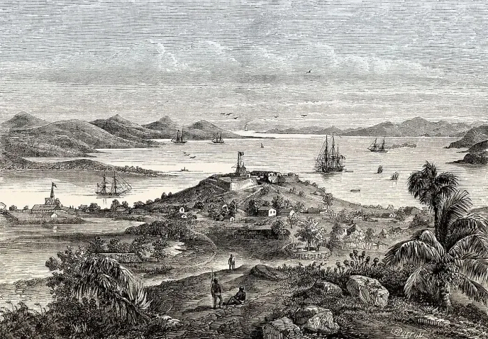 Framed Print : Historic view of Noumea, New Caledonia