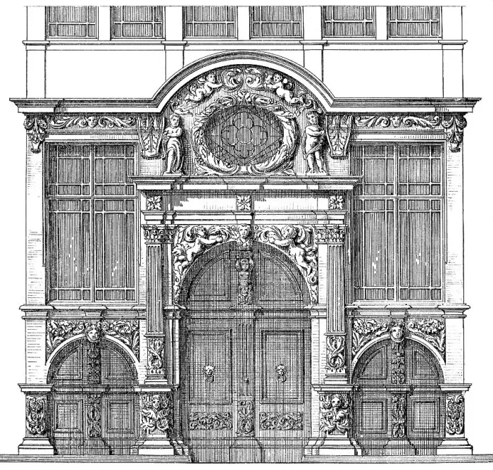 Framed Print : Historical architectural illustration from the 19th Century