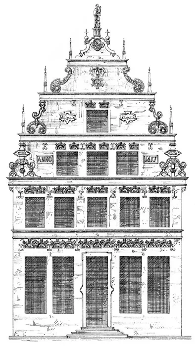 Framed Print : Historical architectural illustration from the 19th Century
