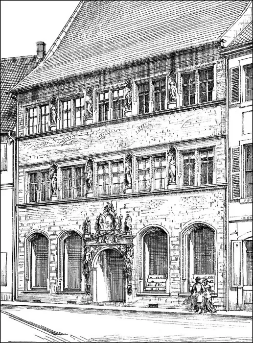 Framed Print : Historical architectural illustration from the 19th Century