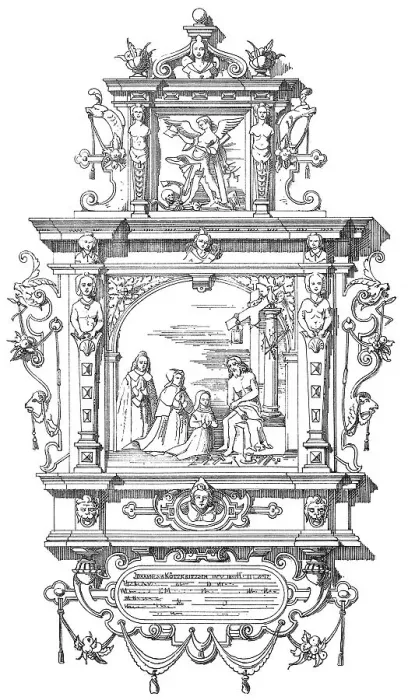 Framed Print : Historical architectural illustration from the 19th Century