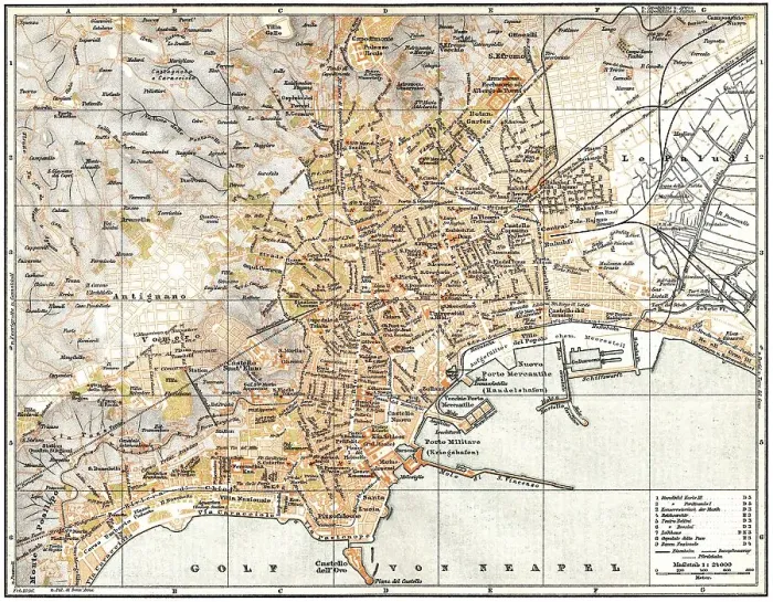 Framed Print : Historical city map, 1896, Naples, Italy, Europe Framed Print : Historical city map, 1896, Naples, Italy, Europe