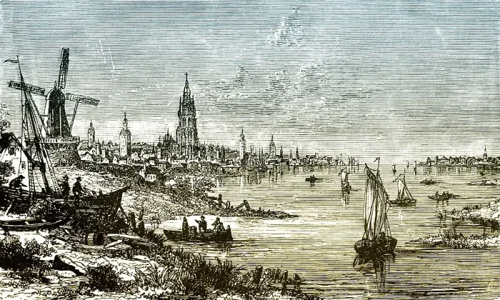 Framed Print : Historical cityscape of Antwerp Framed Print : Historical cityscape of Antwerp