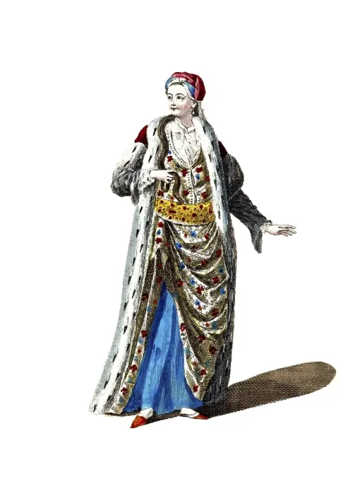 Framed Print : Historical clothing, fashion over the course of time, clothing of the Sultana or Empress of the Turks in 1700, digitally restored reproduction of a model from the 18th / 19th century, exact date unknown Framed Print : Historical clothing, fashion over the course of time, clothing of the Sultana or Empress of the Turks in 1700, digitally restored reproduction of a model from the 18th / 19th century, exact date unknown