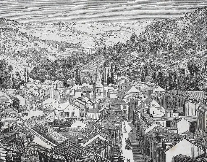 Framed Print : Historical, digitally restored reproduction from a 19th century original
