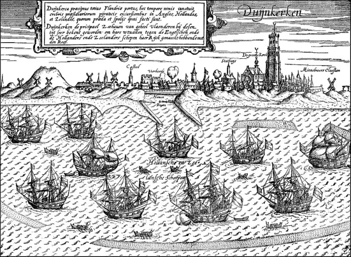 Framed Print : Historical drawing, the harbor of Dunkirk Framed Print : Historical drawing, the harbor of Dunkirk