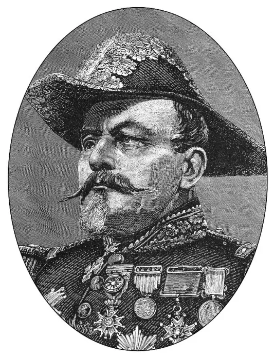 Framed Print : Historical drawing, portrait of Jean Jacques Alexis Uhrich
