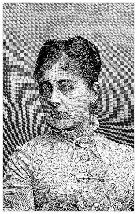 Framed Print : Historical drawing, portrait of Pauline Lucca or Lucka