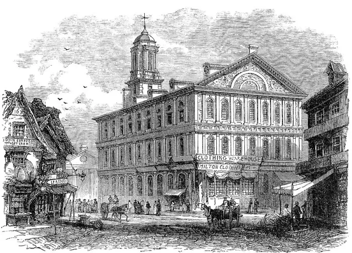 Framed Print : Historical drawing, US-American history