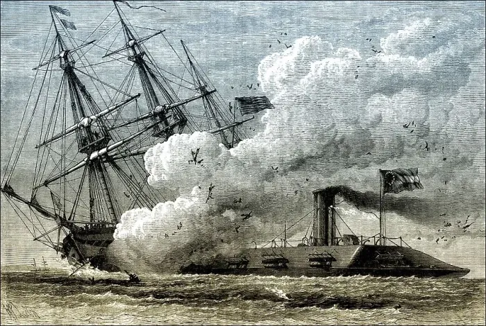 Framed Print : Historical drawing, US-American history