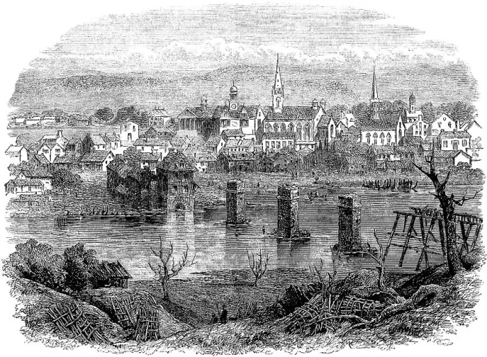 Framed Print : Historical drawing, US-American history