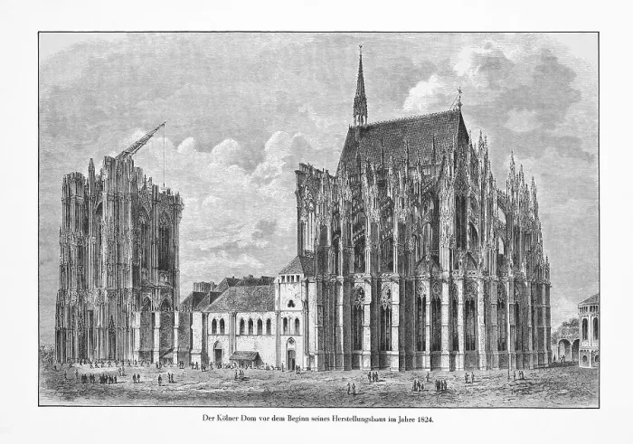 Framed Print : Historical engraving, Cologne Cathedral in 1824 Framed Print : Historical engraving, Cologne Cathedral in 1824