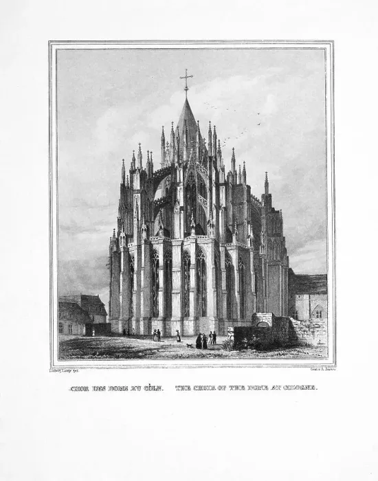 Framed Print : Historical engraving, Cologne Cathedral
