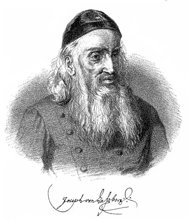 Framed Print : Historical engraving, portrait with autography of Joseph Maria Christoph Freiherr von Lassberg Framed Print : Historical engraving, portrait with autography of Joseph Maria Christoph Freiherr von Lassberg