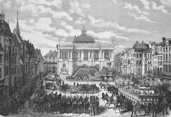 Framed Print : Historical festival 1869 in Saint Omer Framed Print : Historical festival 1869 in Saint Omer