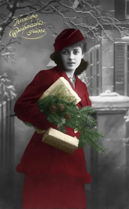 Framed Print : Historical German Christmascard Framed Print : Historical German Christmascard