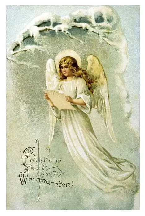 Framed Print : Historical German Christmascard