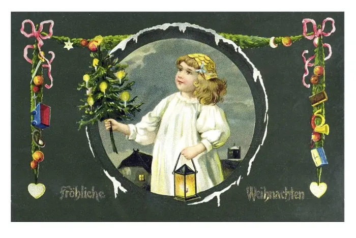 Framed Print : Historical German Christmascard Framed Print : Historical German Christmascard