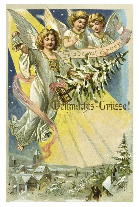 Framed Print : Historical German Christmascard Framed Print : Historical German Christmascard