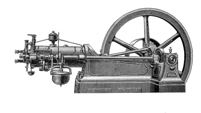 Framed Print : Historical illustration of gas engines