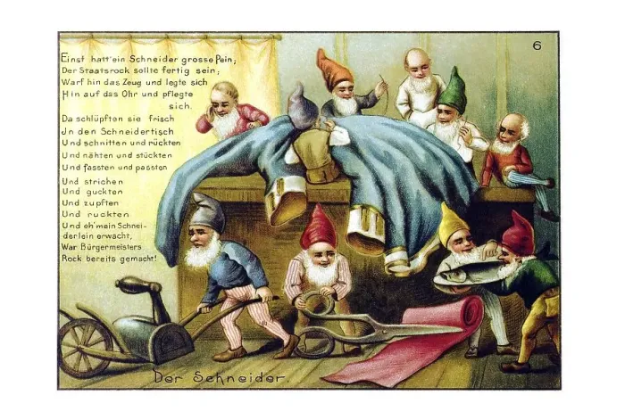 Framed Print : Historical illustration, Heinzelmaennchen