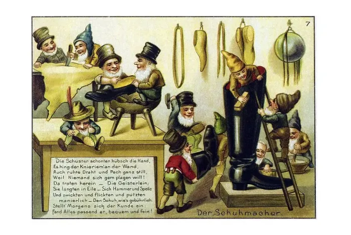 Framed Print : Historical illustration, Heinzelmaennchen Framed Print : Historical illustration, Heinzelmaennchen