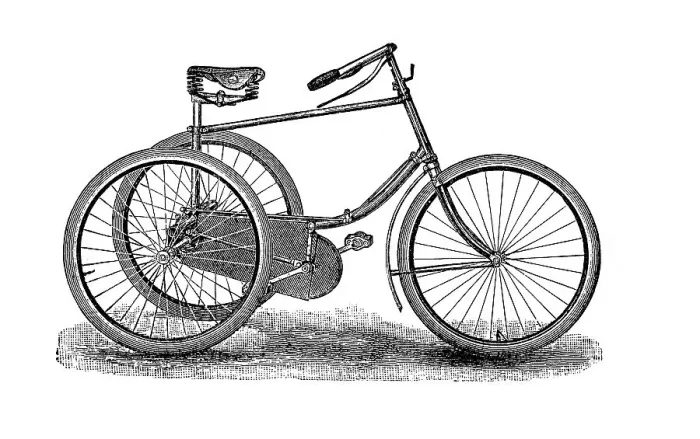 Framed Print : Historical illustration of a velocipede Framed Print : Historical illustration of a velocipede