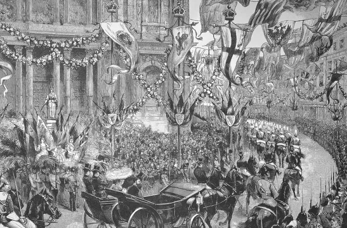 Framed Print : Historical illustration of the wedding of Mary of Teck Framed Print : Historical illustration of the wedding of Mary of Teck