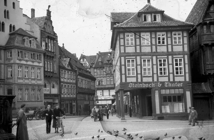 Framed Print : Historical image of 1930s of Town Square Framed Print : Historical image of 1930s of Town Square