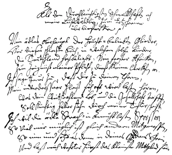Framed Print : Historical manuscript, a poem by Georg Neumark Framed Print : Historical manuscript, a poem by Georg Neumark