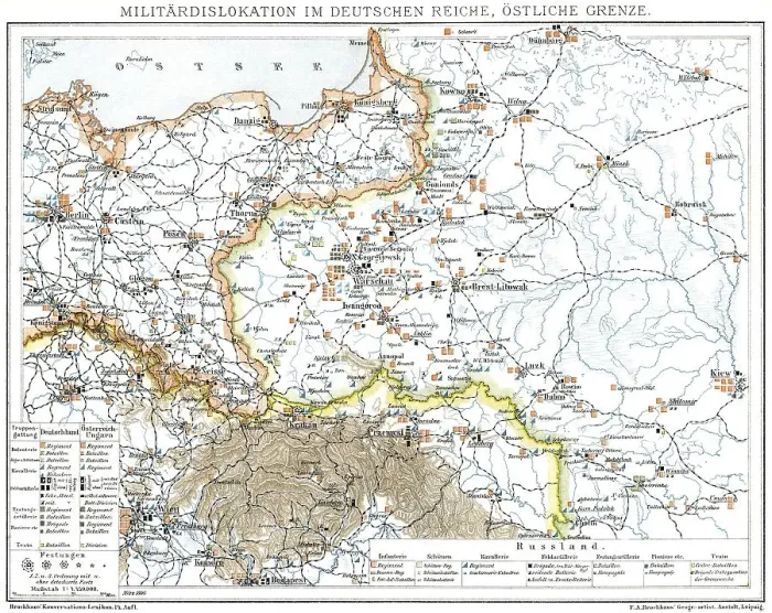 Framed Print : Historical military map of Germany