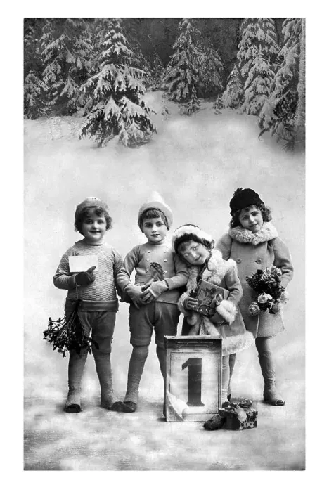 Framed Print : Historical New Year greetings card