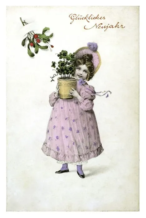 Framed Print : Historical New Year greetings card Framed Print : Historical New Year greetings card