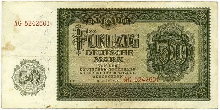 Framed Print : Historical note, 50 German Mark