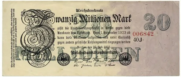 Framed Print : Historical note, Reichsbanknote