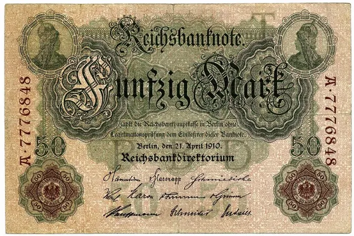 Framed Print : Historical note, Reichsbanknote