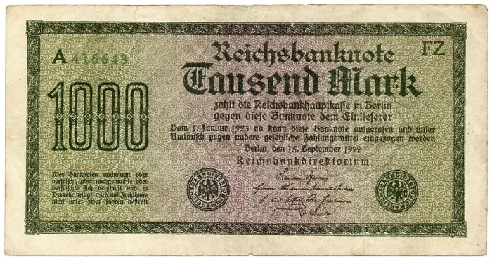 Framed Print : Historical note, Reichsbanknote Framed Print : Historical note, Reichsbanknote