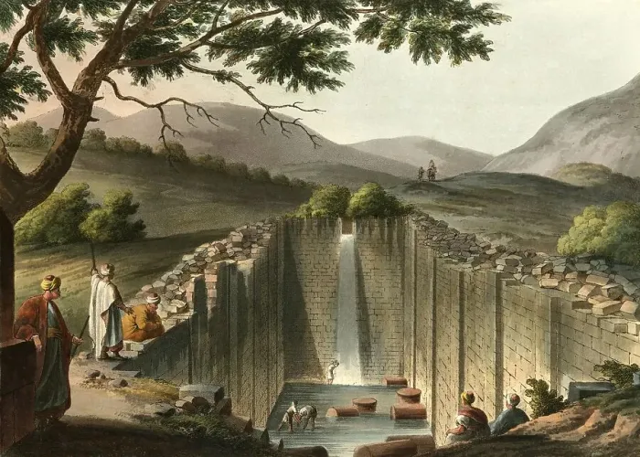 Framed Print : Historical Palestine, Fountain of Siloam near Jerusalem