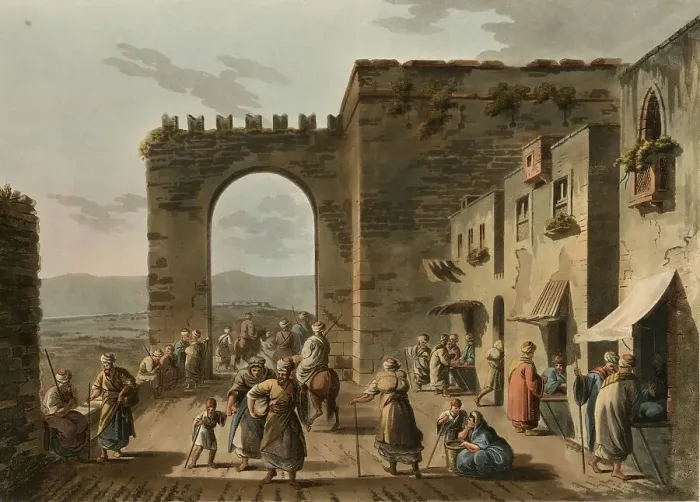 Framed Print : Historical Palestine, The main street in Bethlehem