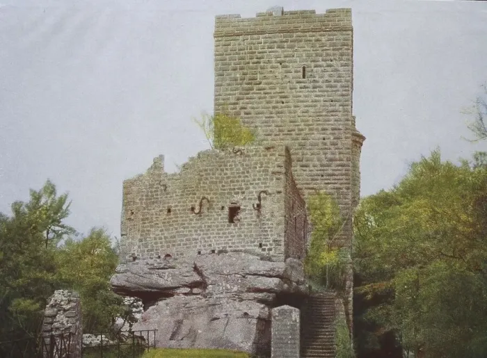 Framed Print : Historical photo around 1880 of Trifels Castle in the Palatinate Framed Print : Historical photo around 1880 of Trifels Castle in the Palatinate