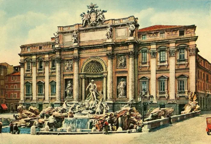 Framed Print : Historical photo around 1930, Trevi Fountain Framed Print : Historical photo around 1930, Trevi Fountain