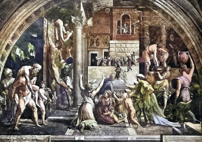 Framed Print : Historical photo (ca 1880) of The Fire in the Borgo