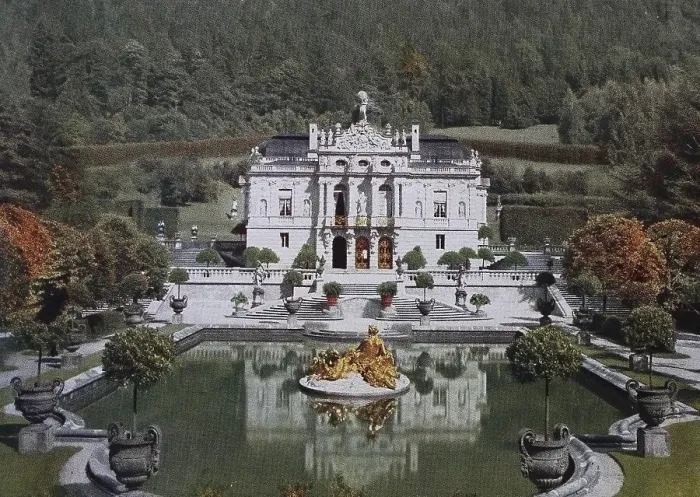 Framed Print : Historical photo of Linderhof Castle