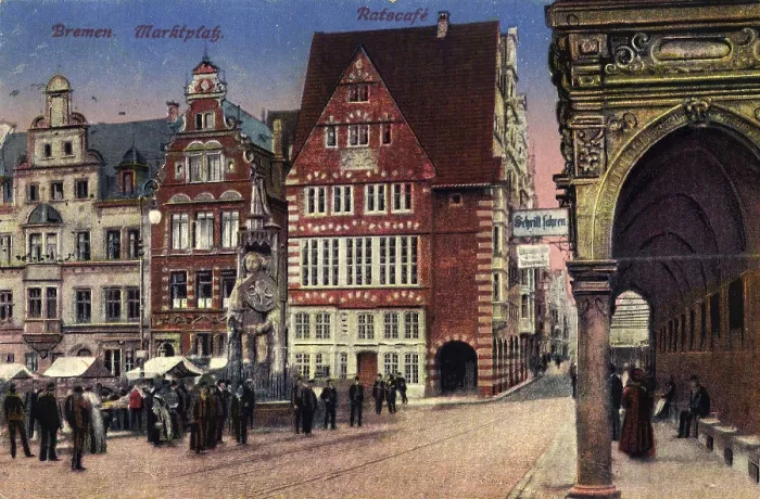 Framed Print : Historical postcard around 1900