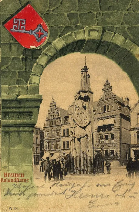 Framed Print : Historical postcard around 1900