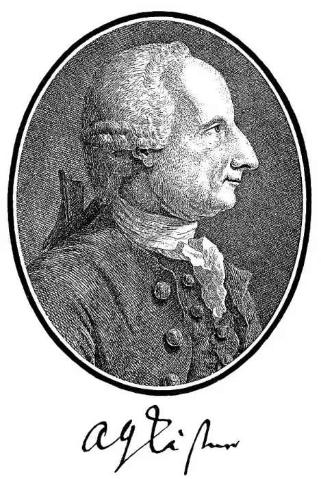Framed Print : Historical print, 1771, portrait of Abraham Gotthelf Kaestner