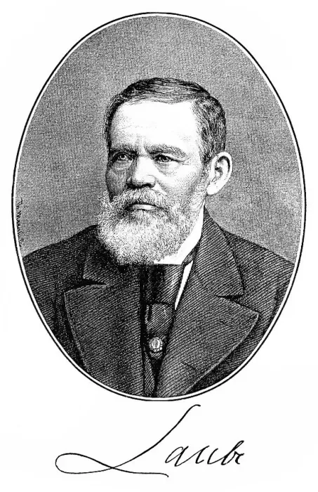 Framed Print : Historical print, 1884, portrait of Heinrich Rudolf Constanz Laube