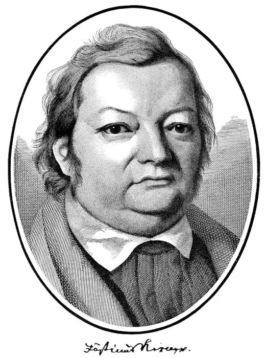 Framed Print : Historical print, engraving, portrait of Justinus Andreas Christian von Kerner